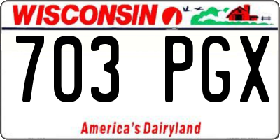 WI license plate 703PGX