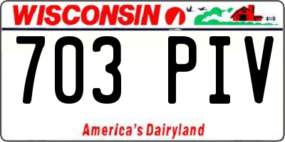 WI license plate 703PIV