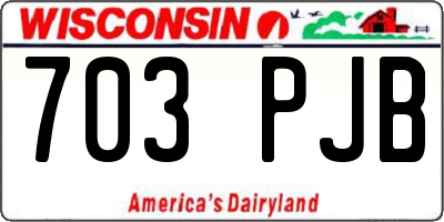 WI license plate 703PJB