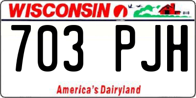 WI license plate 703PJH