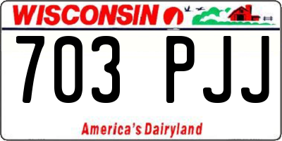 WI license plate 703PJJ