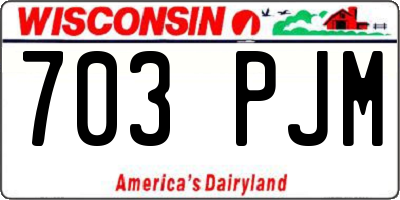 WI license plate 703PJM