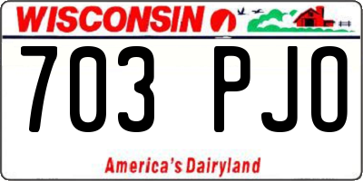WI license plate 703PJO