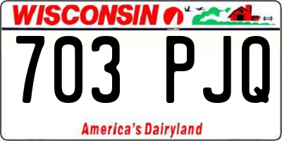 WI license plate 703PJQ
