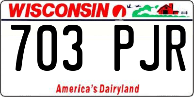 WI license plate 703PJR