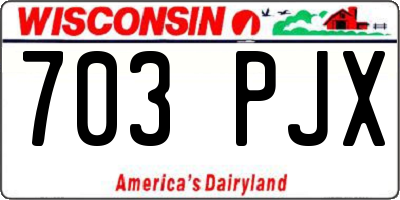 WI license plate 703PJX