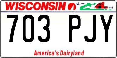 WI license plate 703PJY