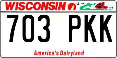 WI license plate 703PKK