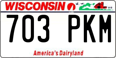 WI license plate 703PKM