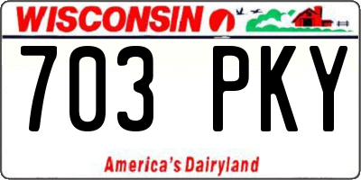 WI license plate 703PKY