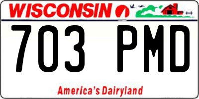 WI license plate 703PMD