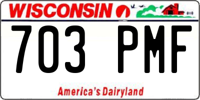 WI license plate 703PMF