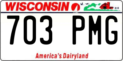 WI license plate 703PMG