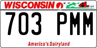 WI license plate 703PMM