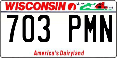 WI license plate 703PMN
