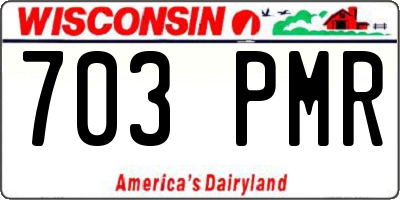 WI license plate 703PMR