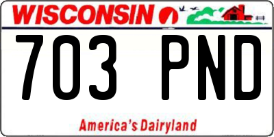 WI license plate 703PND