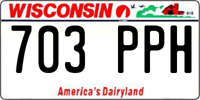 WI license plate 703PPH