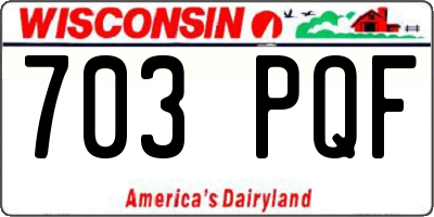 WI license plate 703PQF