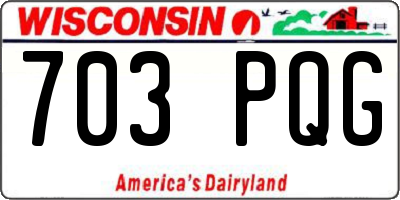 WI license plate 703PQG