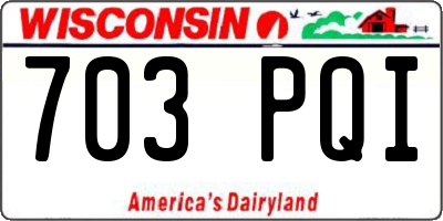 WI license plate 703PQI