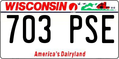WI license plate 703PSE