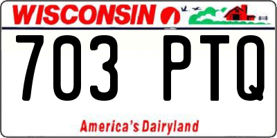 WI license plate 703PTQ
