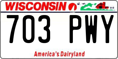 WI license plate 703PWY