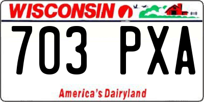 WI license plate 703PXA