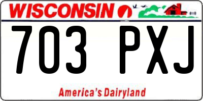 WI license plate 703PXJ