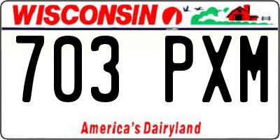 WI license plate 703PXM
