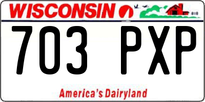 WI license plate 703PXP