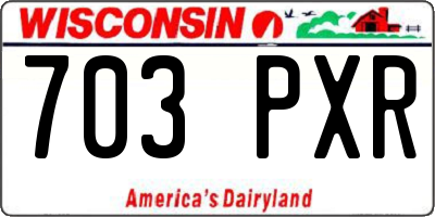 WI license plate 703PXR