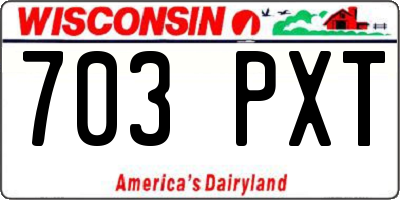 WI license plate 703PXT