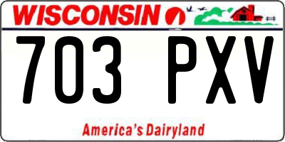 WI license plate 703PXV