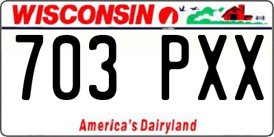 WI license plate 703PXX