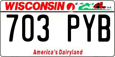 WI license plate 703PYB