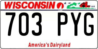 WI license plate 703PYG