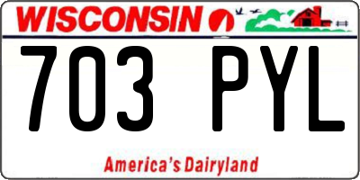 WI license plate 703PYL
