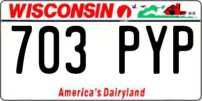 WI license plate 703PYP