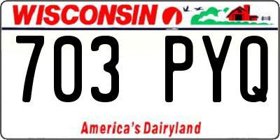 WI license plate 703PYQ