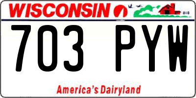 WI license plate 703PYW