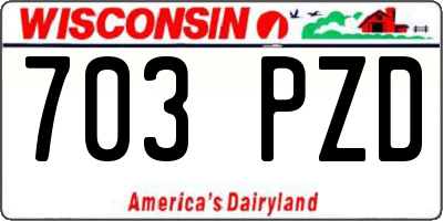 WI license plate 703PZD