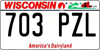 WI license plate 703PZL