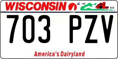 WI license plate 703PZV