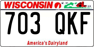 WI license plate 703QKF