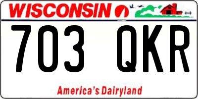 WI license plate 703QKR