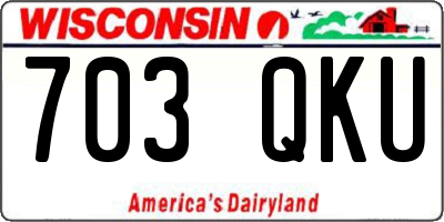 WI license plate 703QKU