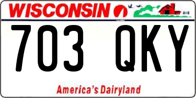 WI license plate 703QKY