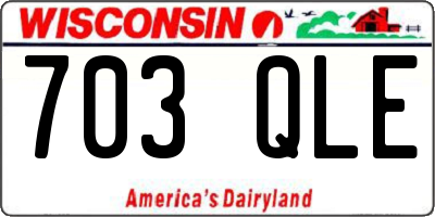 WI license plate 703QLE